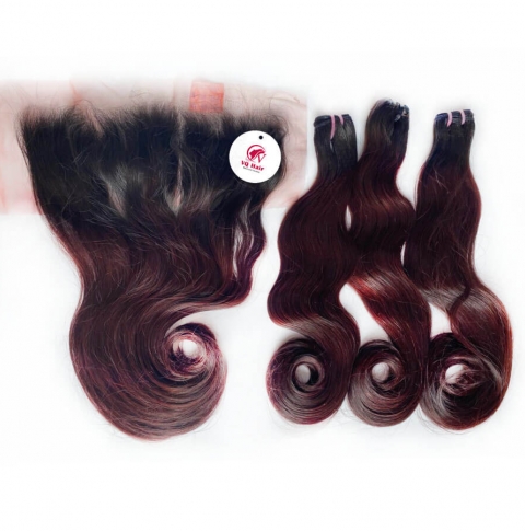 Wholesale cheap human hair bundles with frontal 