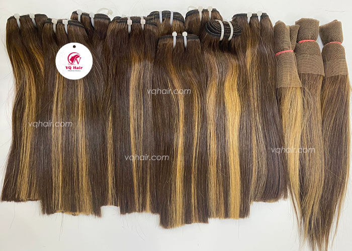 Wholesale vietnamese hair bundles with highlight