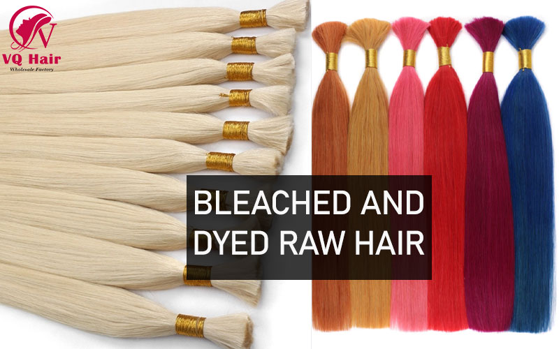 Bleached raw hair bundles wholesale