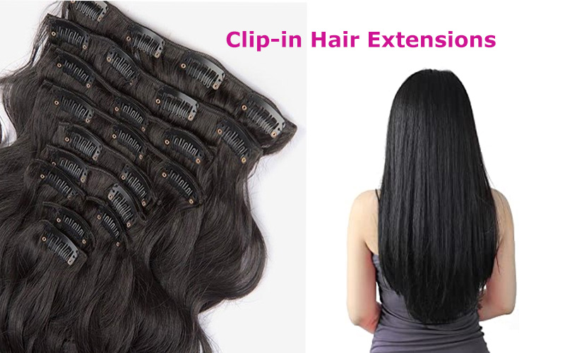 Indian Clip in hair extensions 