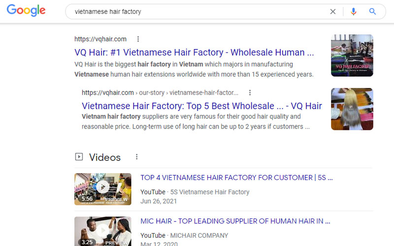 Search Google for raw hair vendors