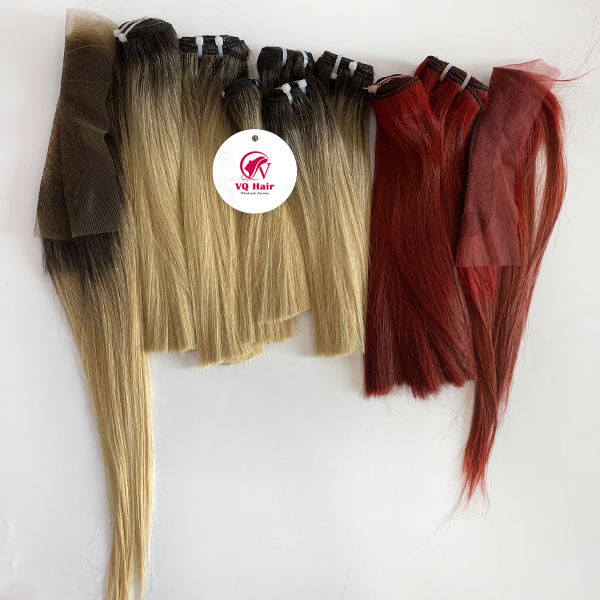 wholesale ombre blonde hair bundles with closure
