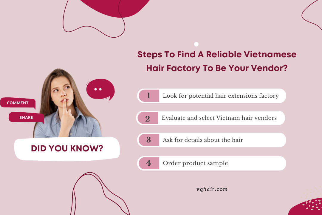 Find Vietnam hair vendors step by step